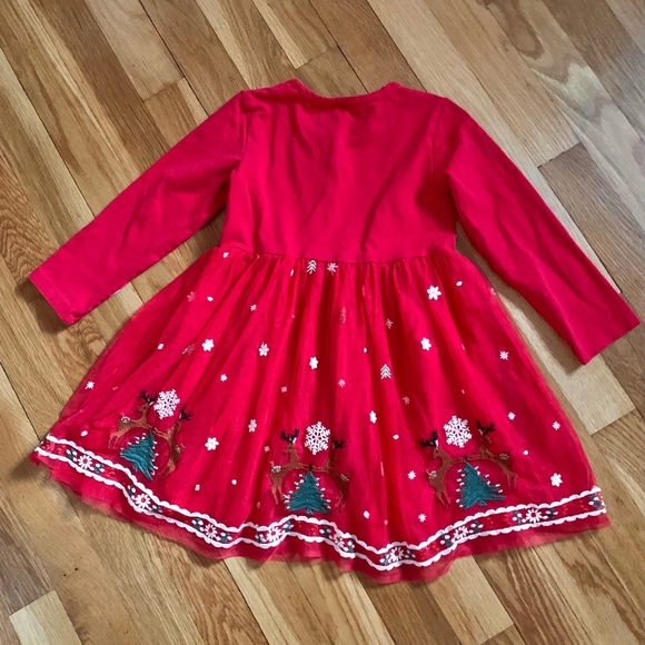 Hanna Andersson 90/3 Red Holiday Sparkle Dress in Soft Tulle - Picture 4 of 6